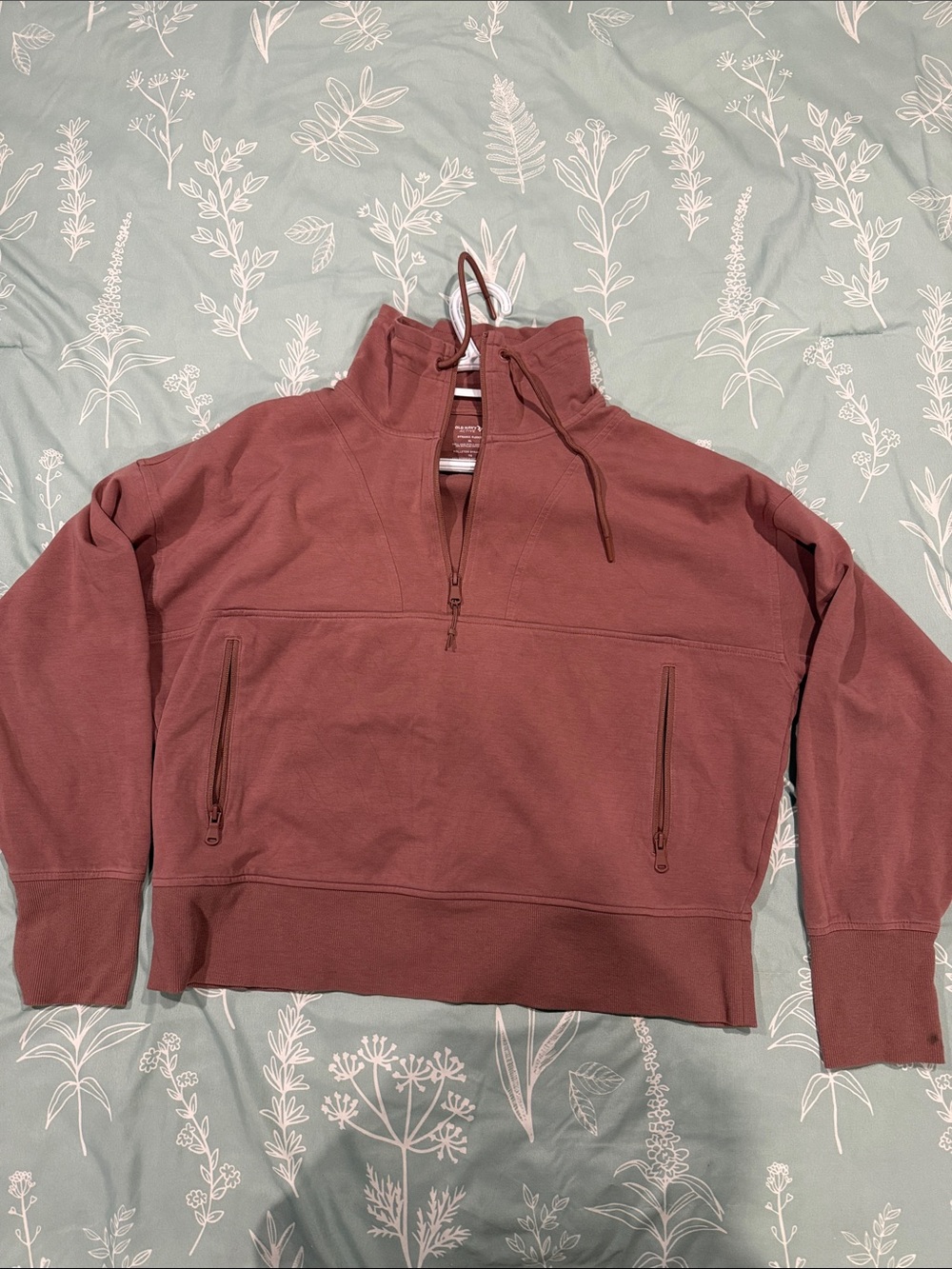 Old Navy Men's Zip Pullover Sweatshirt - Dusty Rose